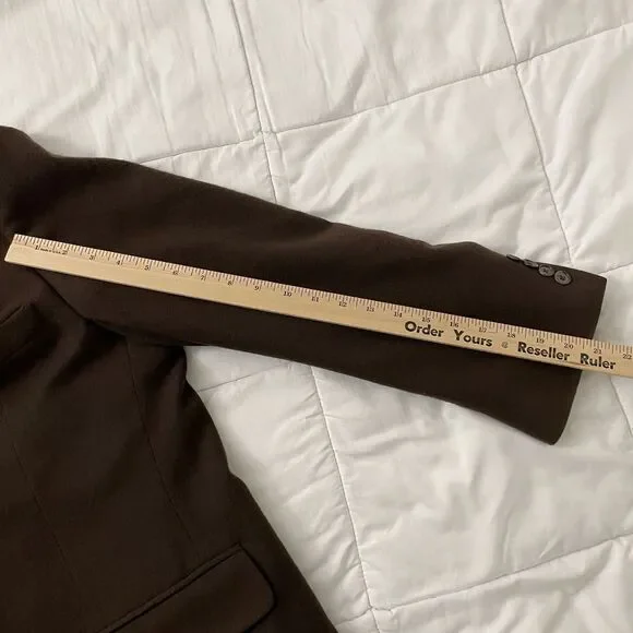 Oscar de la Renta Blazer Mens 48 R Brown Cashmere Blend Lambswool Sport Coat